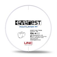 Диск циркониевый Everest  Multilayer PT, многослойный, размер 98х16мм, оттенок B2, UNC Inc (Корея)